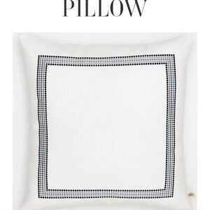 Country Home USA Decorative Pillow White Blues Grays 22x22